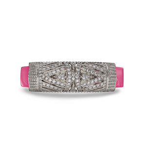 Art Deco Cleopatra Diamonds Bracelet Light Pink