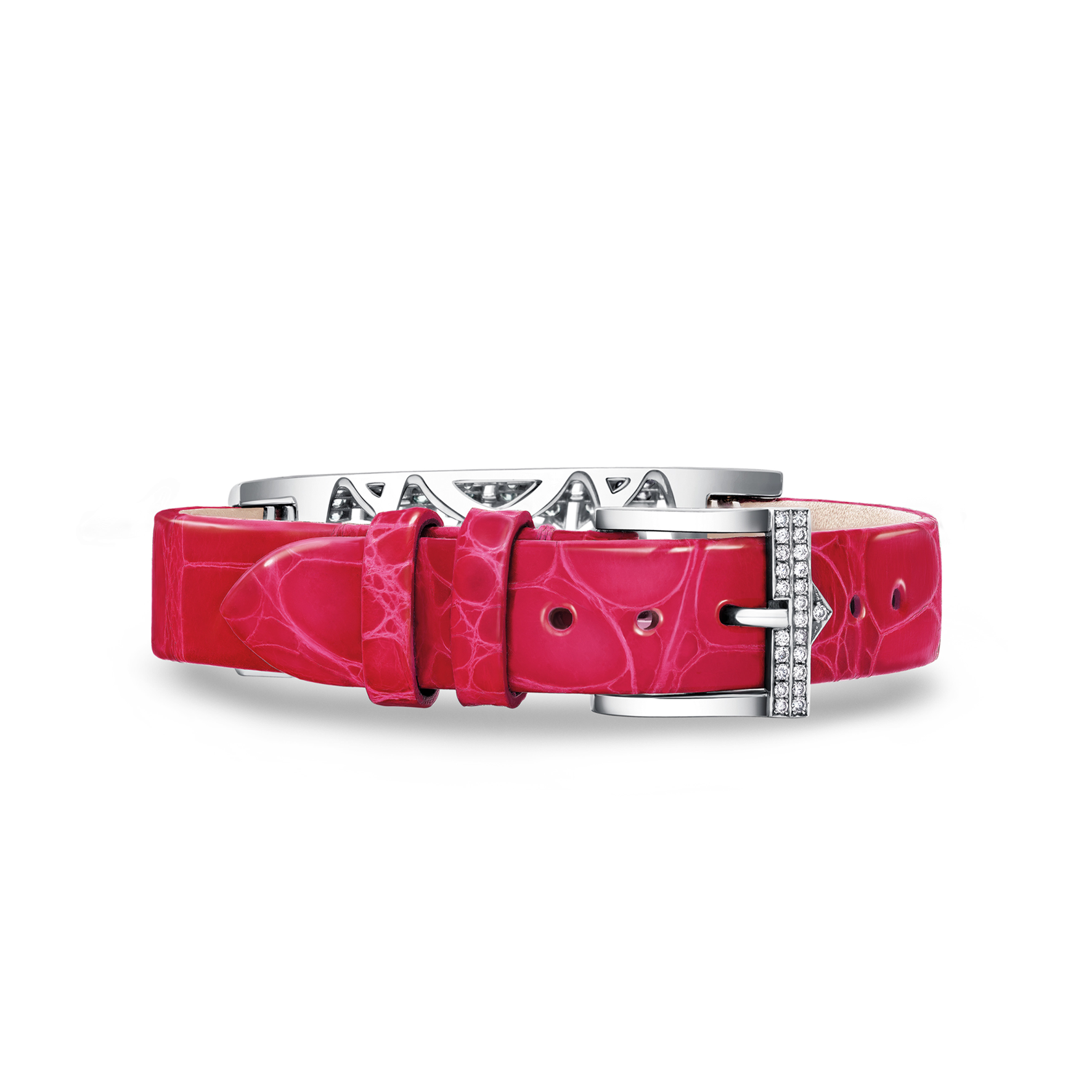 Art Deco Cleopatra Diamonds Bracelet Pink