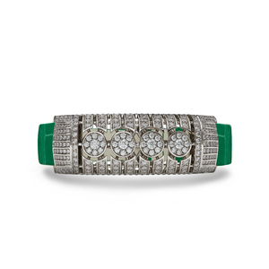 Art Deco Rivaan Diamonds Bracelet Green