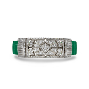 Art Deco Khalifa Diamonds Bracelet Green