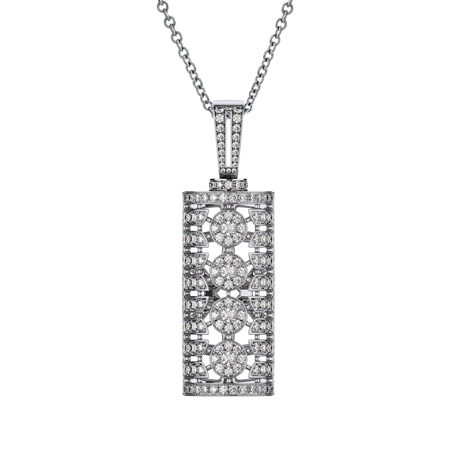 Art Deco Rivaan Diamonds Pendant