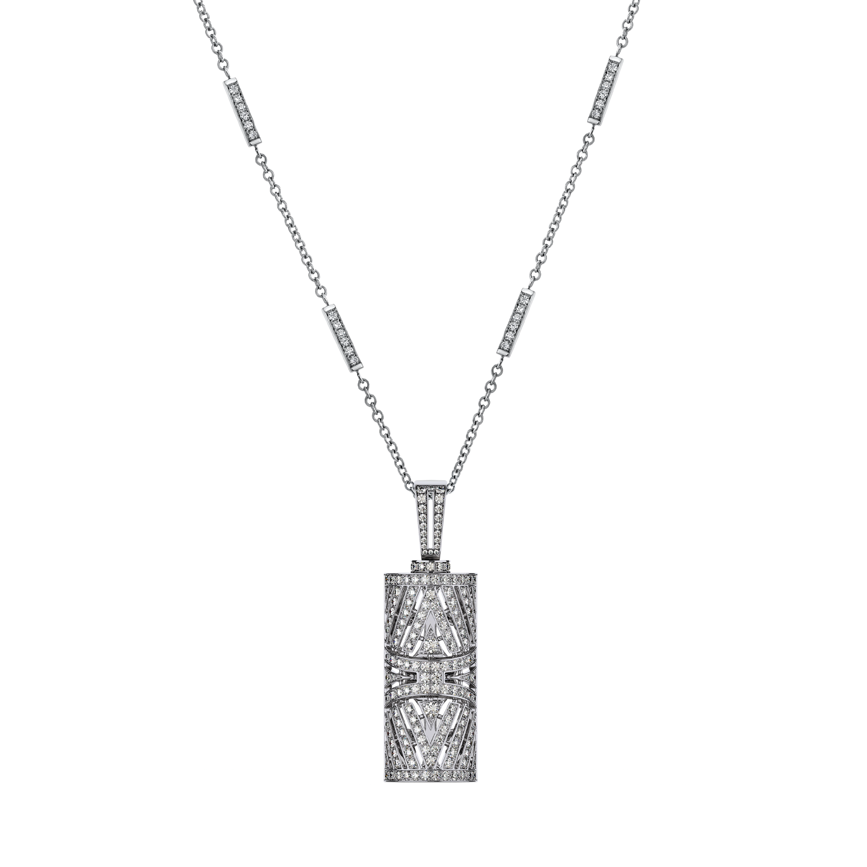 Art Deco Cleopatra Diamonds Pendant