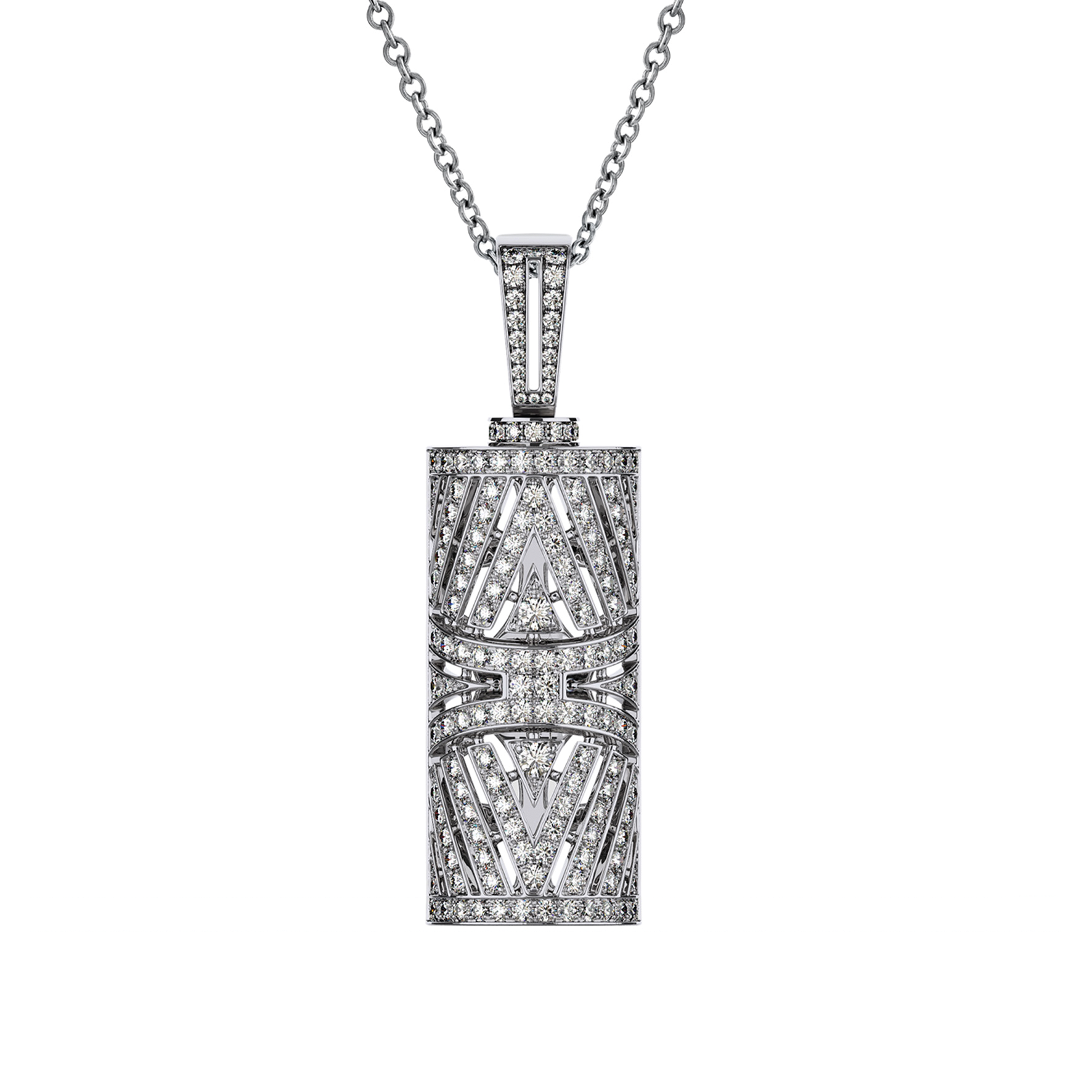 Art Deco Cleopatra Diamonds Pendant