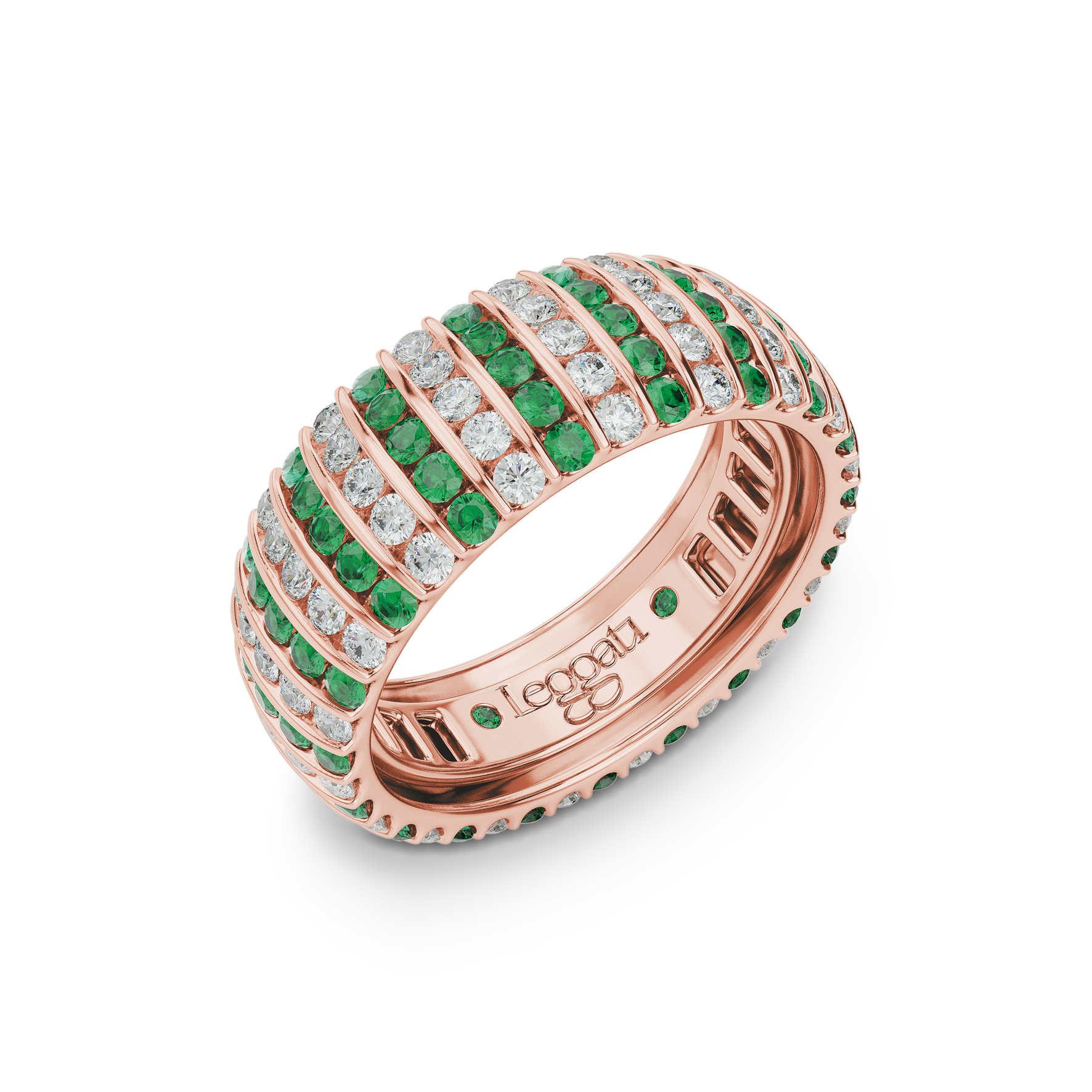 Escape Emeralds Wedding Ring