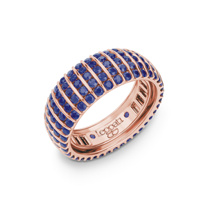 Escape Blue Sapphires Wedding Ring