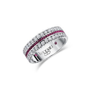 Journey Central Line Rubies Wedding Ring