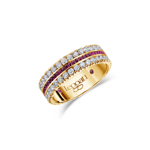 Journey Rubies Central Wedding Ring