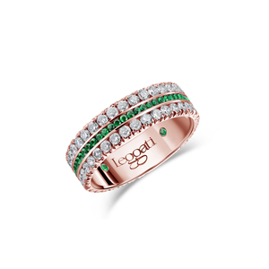 Journey Emeralds Central Wedding Ring