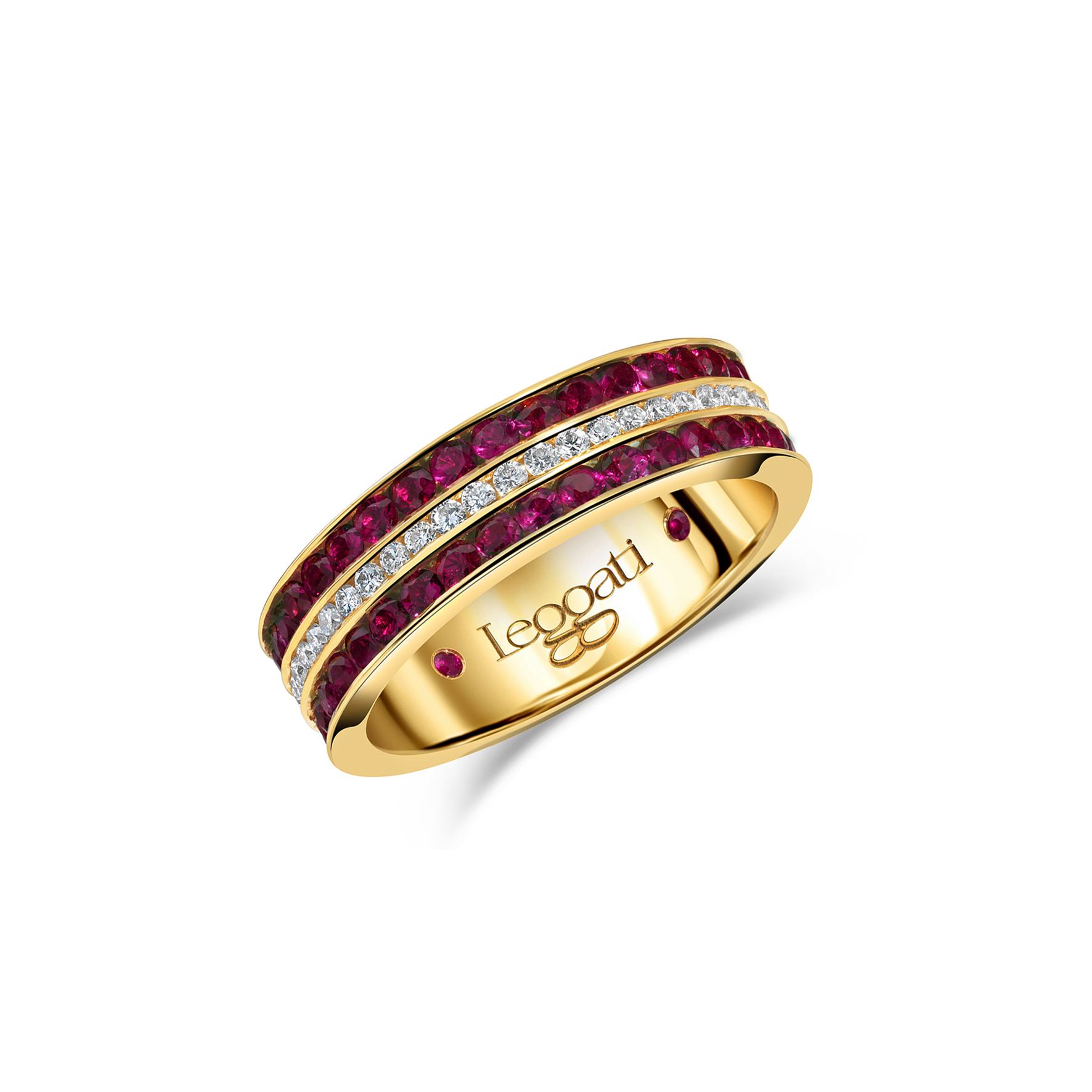 Eternal Rubies Edge Wedding Ring