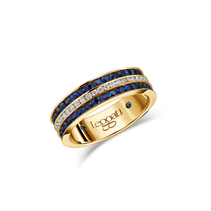 Eternal Blue Sapphires Edge Wedding Ring