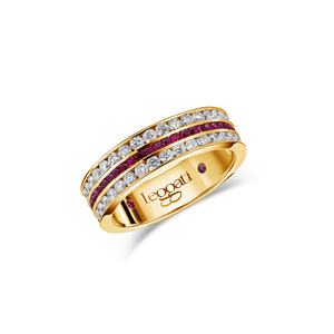 Eternal Rubies Central Wedding Ring