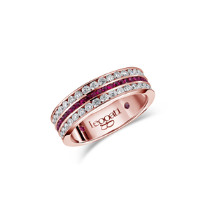 Eternal Rubies Central Wedding Ring