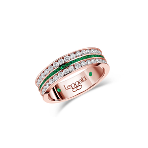 Eternal Emeralds Central Wedding Ring