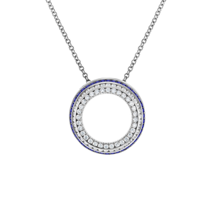 Five Senses Vision Blue Sapphires Pendant