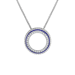 Five Senses Tactile Blue Sapphires Pendant