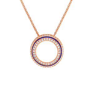 Five Senses Tactile Blue Sapphires Pendant