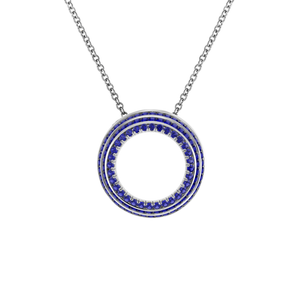 Five Senses Aroma Blue Sapphires Pendant