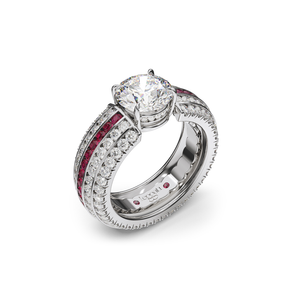 Five Senses Vision Rubies Engagement Ring