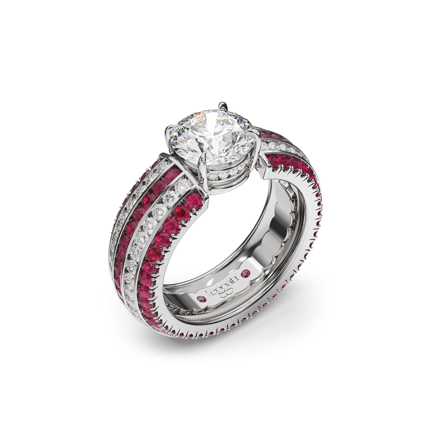 Five Senses Echo Rubies Engagement Ring