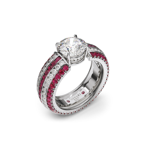 Five Senses Echo Rubies Engagement Ring