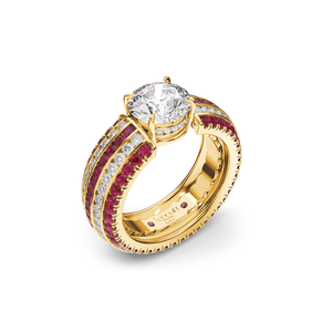 Five Senses Echo Rubies Engagement Ring