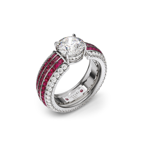 Five Senses Flavour Rubies Engagement Ring