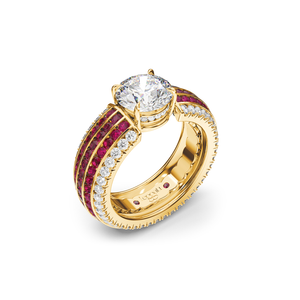 Five Senses Flavour Rubies Engagement Ring