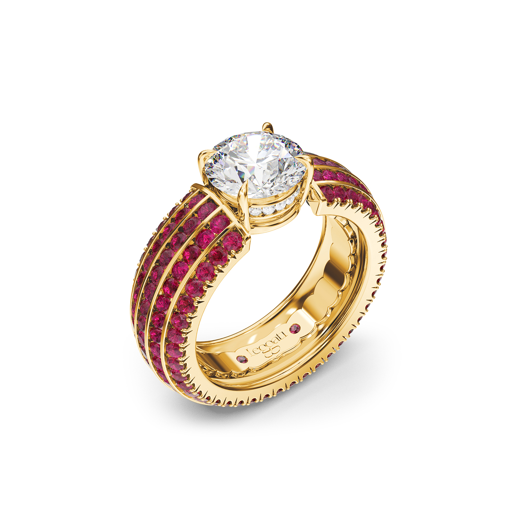 Five Senses Aroma Rubies Engagement Ring