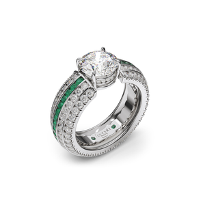 Five Senses Vision Emeralds Engagement Ring