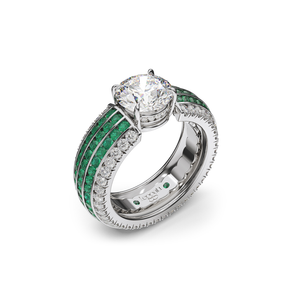 Five Senses Flavour Emeralds Engagement Ring