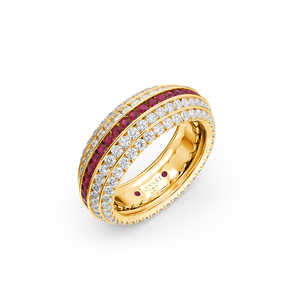 Five Senses Vision Rubies Wedding Ring