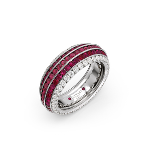 Five Senses Flavour Rubies Wedding Ring