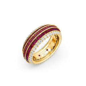 Five Senses Flavour Rubies Wedding Ring