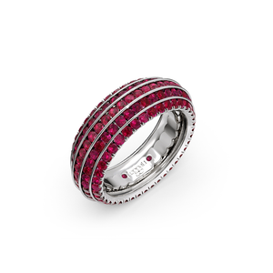 Five Senses Aroma Rubies Wedding Ring