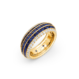 Five Senses Flavour Blue Sapphires Wedding Ring