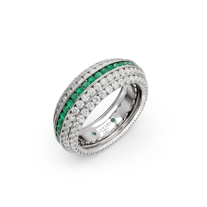 Five Senses Vision Emeralds Wedding Ring