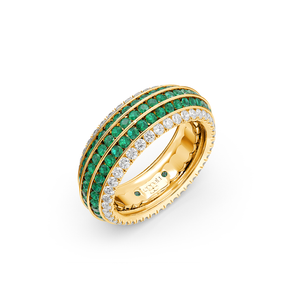 Five Senses Flavour Emeralds Wedding Ring