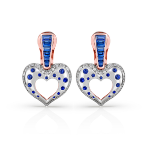 Ladybird Blue Sapphires Baguette Earrings