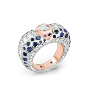 Ladybird Blue Sapphires Engagement Ring