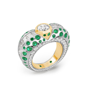 Ladybird Tsavorites Engagement Ring