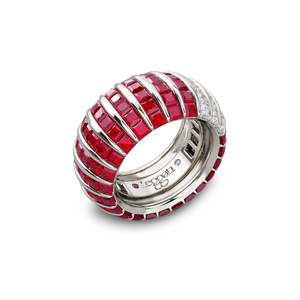 Princess Escape TripleCrown Rubies Wedding Ring