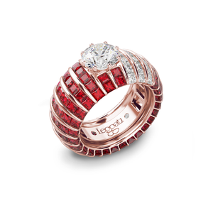 Princess Escape TripleCrown Rubies Engagement Ring