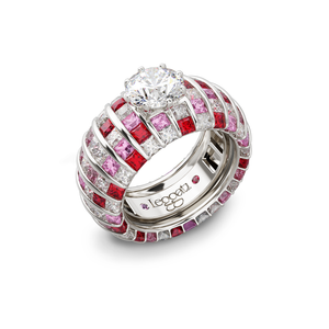 Princess Escape DuoGems Pink Sapphires Engagement Ring