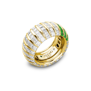 Princess Escape TripleCrown Tsavorites Wedding Ring