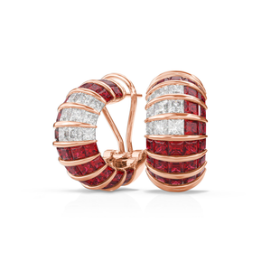 Princess Escape TripleCrown Rubies Earrings