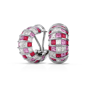 Princess Escape DuoGems Pink Sapphires Earrings