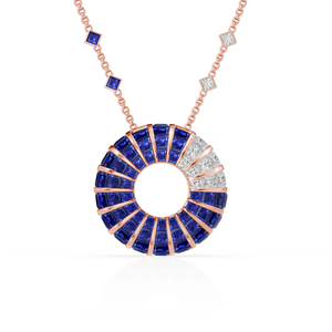 Princess Escape TripleCrown Blue Sapphires Pendant